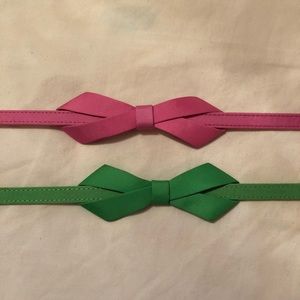 Two Lilly Pulitzer bow skinny belts